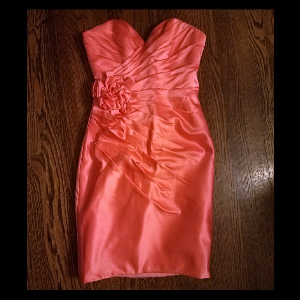 Coral bridesmaid dress
